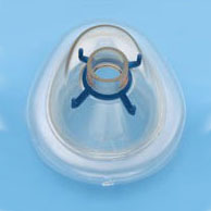 AirLife Disposable Resuscitation Face Mask with Blue Hook Ring, Medium, Adult 1ct