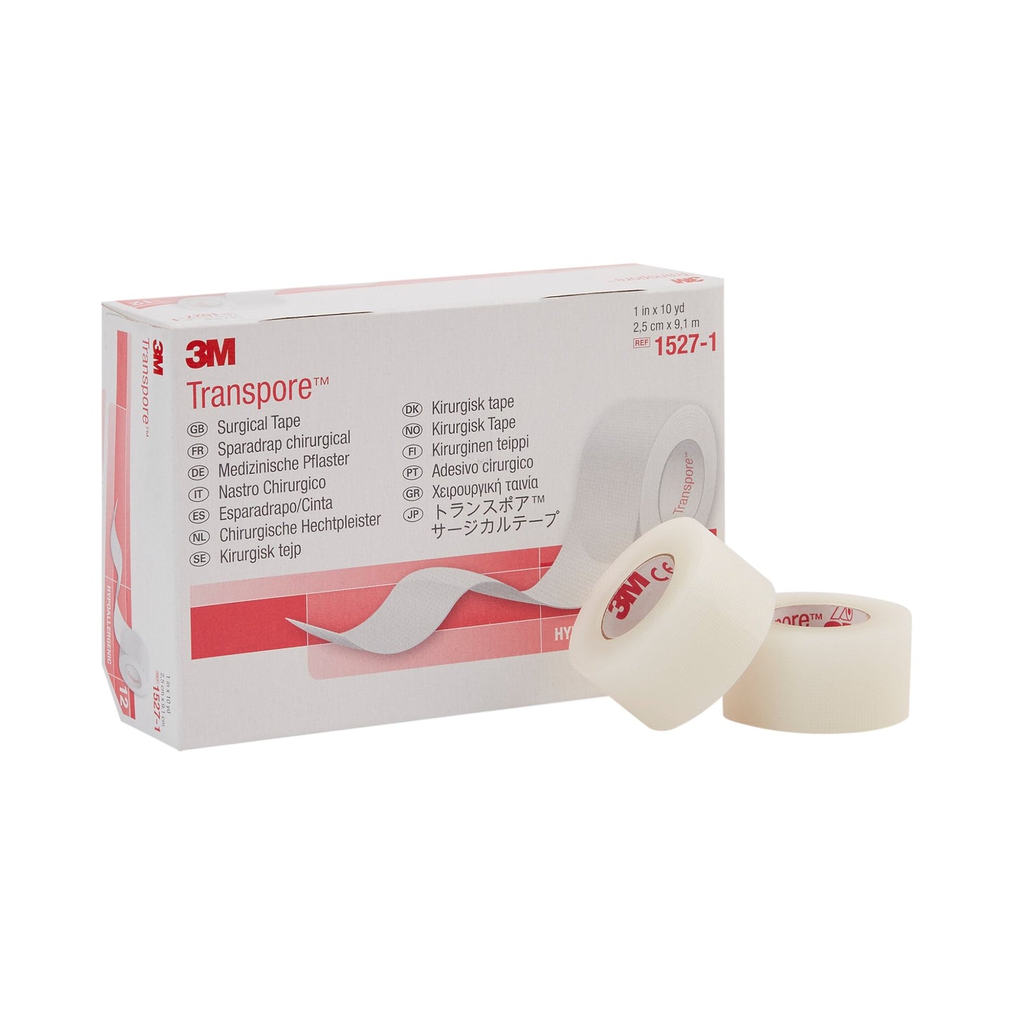 3M™ Transpore™ Plastic Medical Tape, 7 to 11 Yard Length