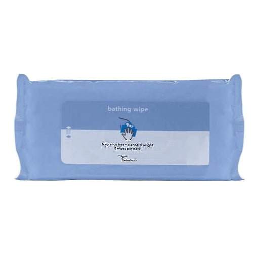 Bathing Wipe Standard Weight Fragrance Free. 8 Count