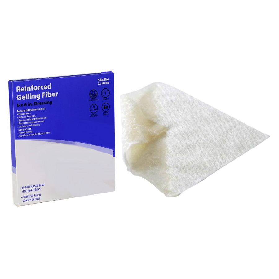Reinforced Gelling Fiber Dressing 6" x 6"