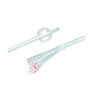 2-Way 100% Silicone Foley Catheter 18 Fr 30 cc