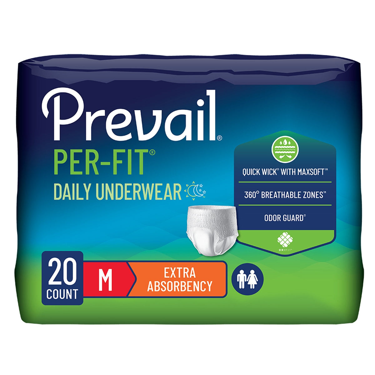 Per-Fit Protective Underwear Medium Green Pull-Up Style 34" - 44"