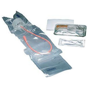 TOUCHLESS Plus Coude Unisex Red Rubber Intermittent Catheter Kit 14 Fr 1100mL