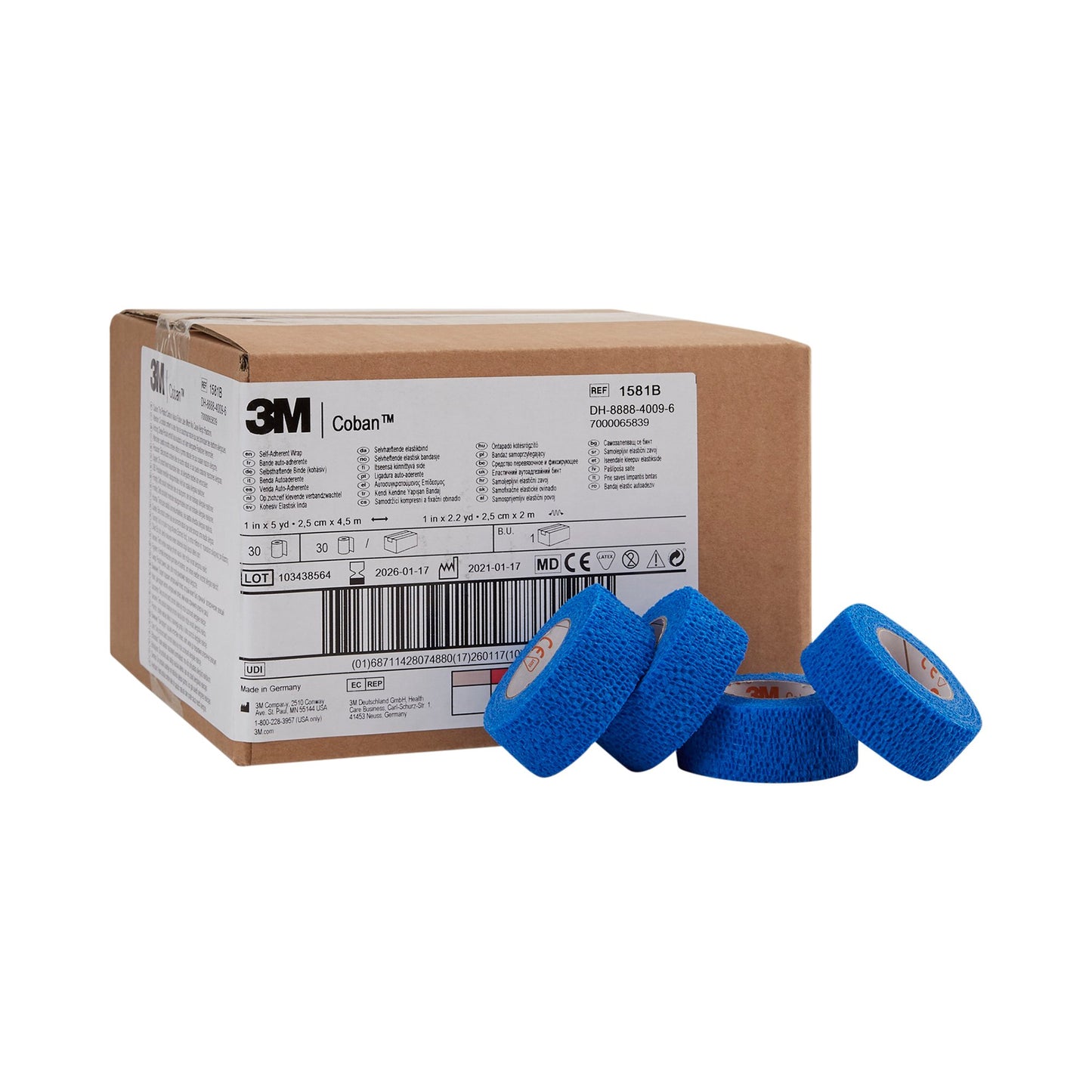 3M™ Coban™ Self-adherent Closure Cohesive Bandage, Nonwoven / Elastic / Latex