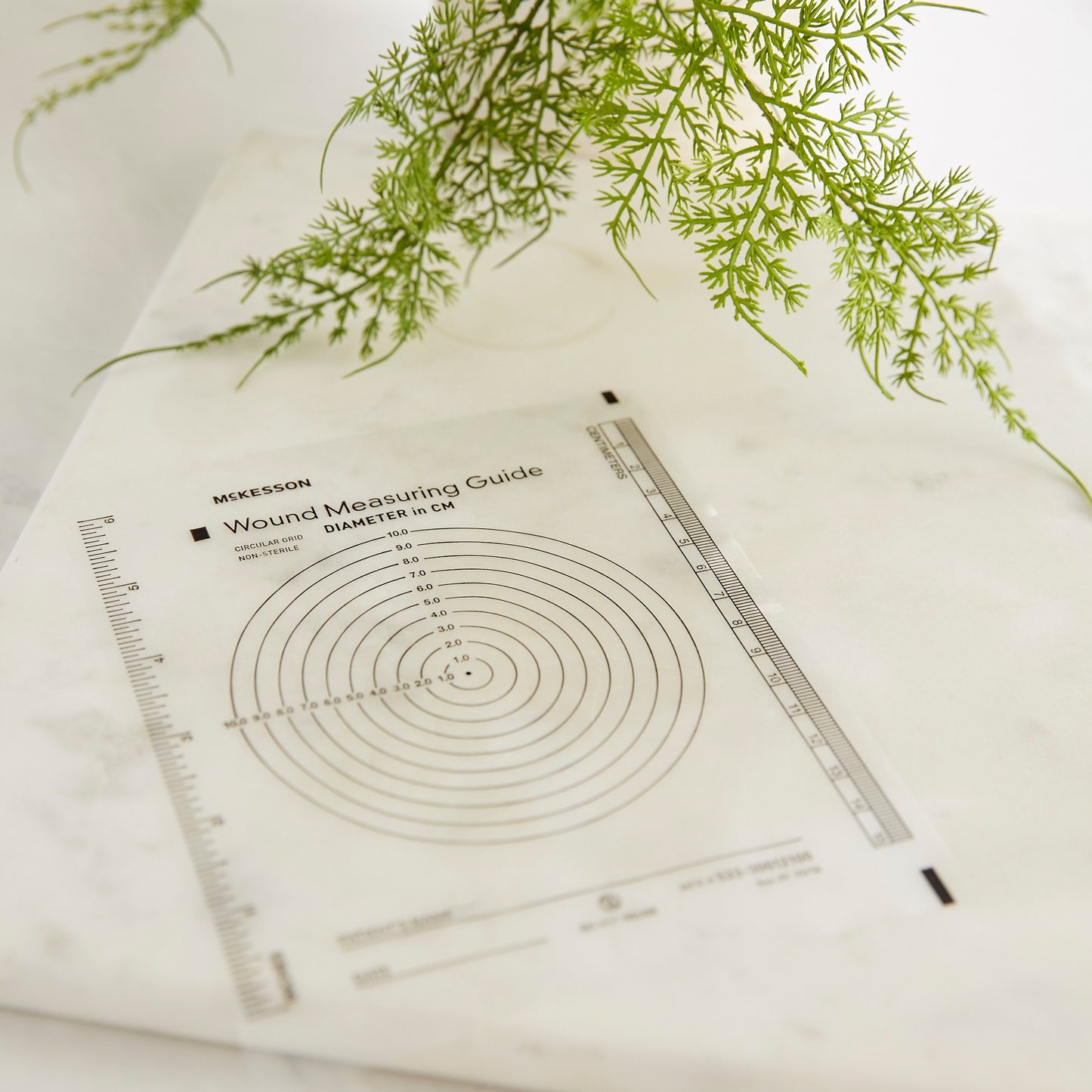 McKesson Plastic Wound Measuring Guide, 5 x 7 Inch