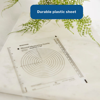 McKesson Plastic Wound Measuring Guide, 5 x 7 Inch