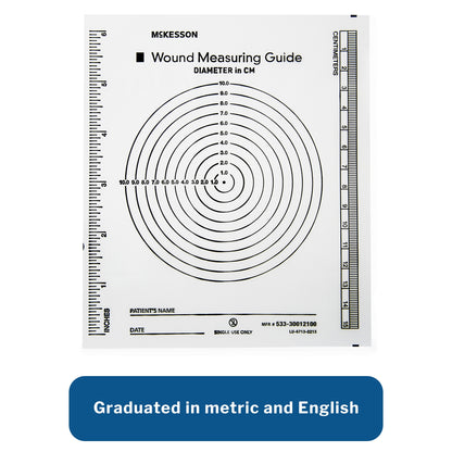 McKesson Plastic Wound Measuring Guide, 5 x 7 Inch