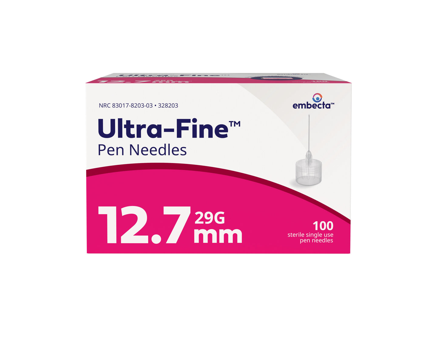 Ultra-Fine Pen Needle 29G x 1/2" 100 Count