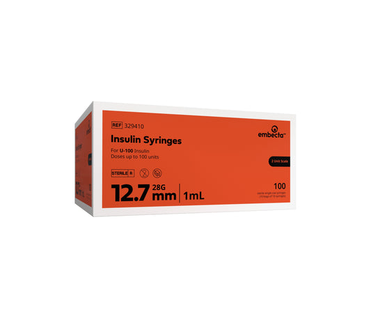 U-100 Insulin Syringe with Micro-Fine IV Needle 1mL