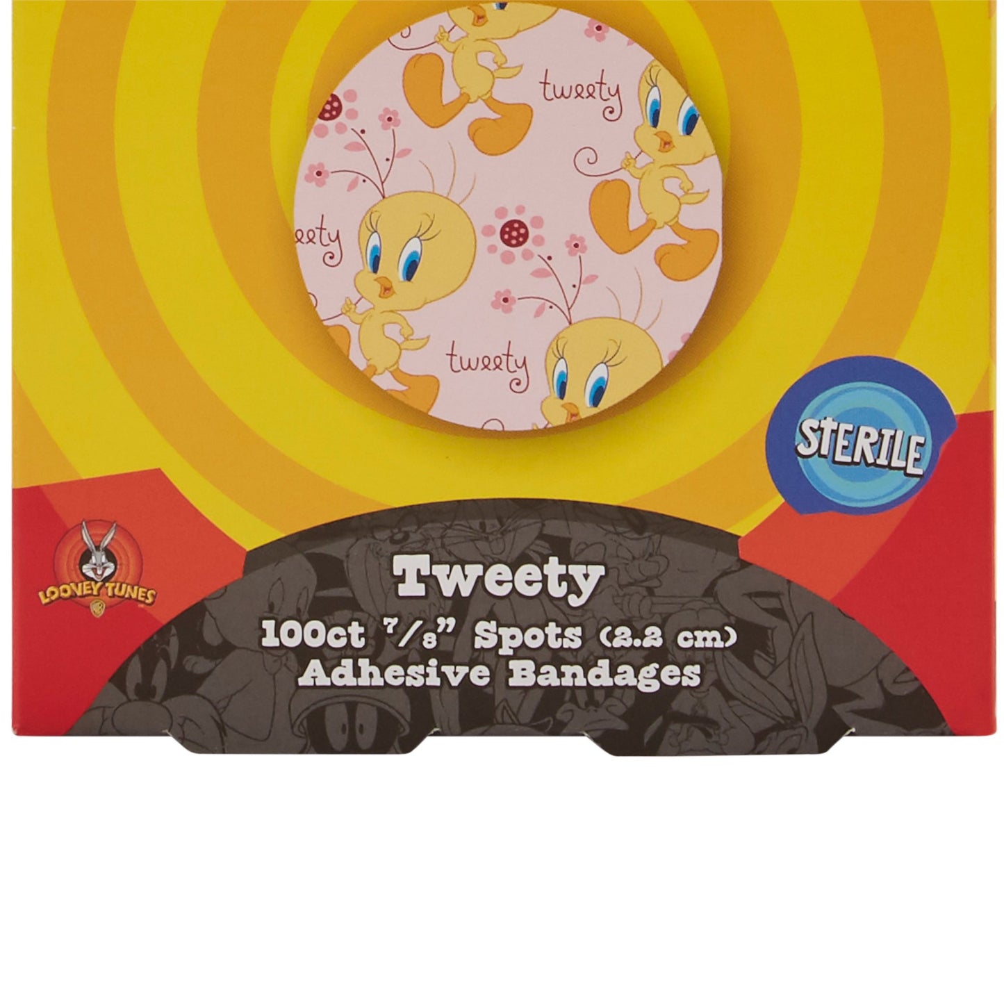 Looney Tunes™ Stat Strip® Adhesive Spot Bandage, 7/8-Inch Round