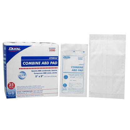 Dukal™ Abdominal Pad, 5 x 9 Inch