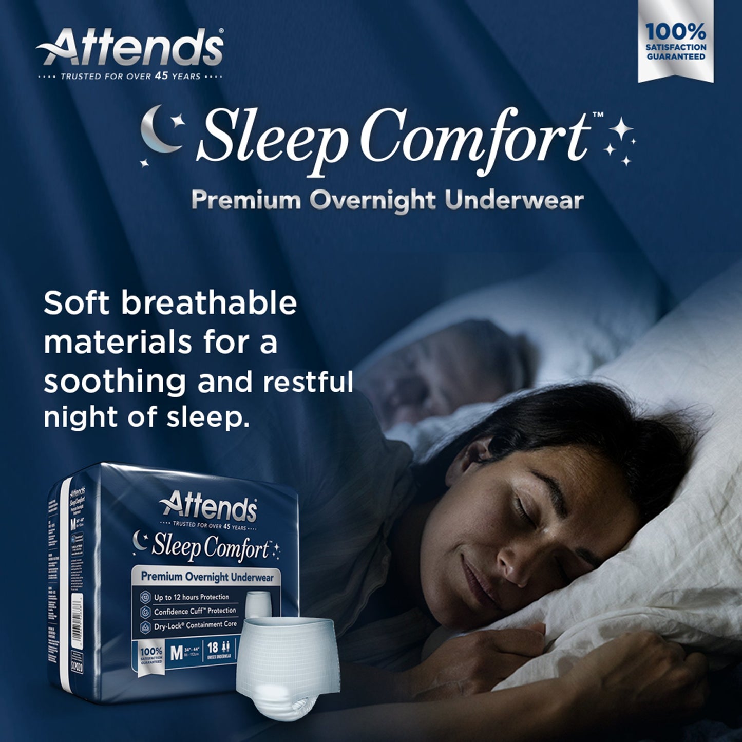 Attends® Sleep Comfort Premium Overnight Underwear