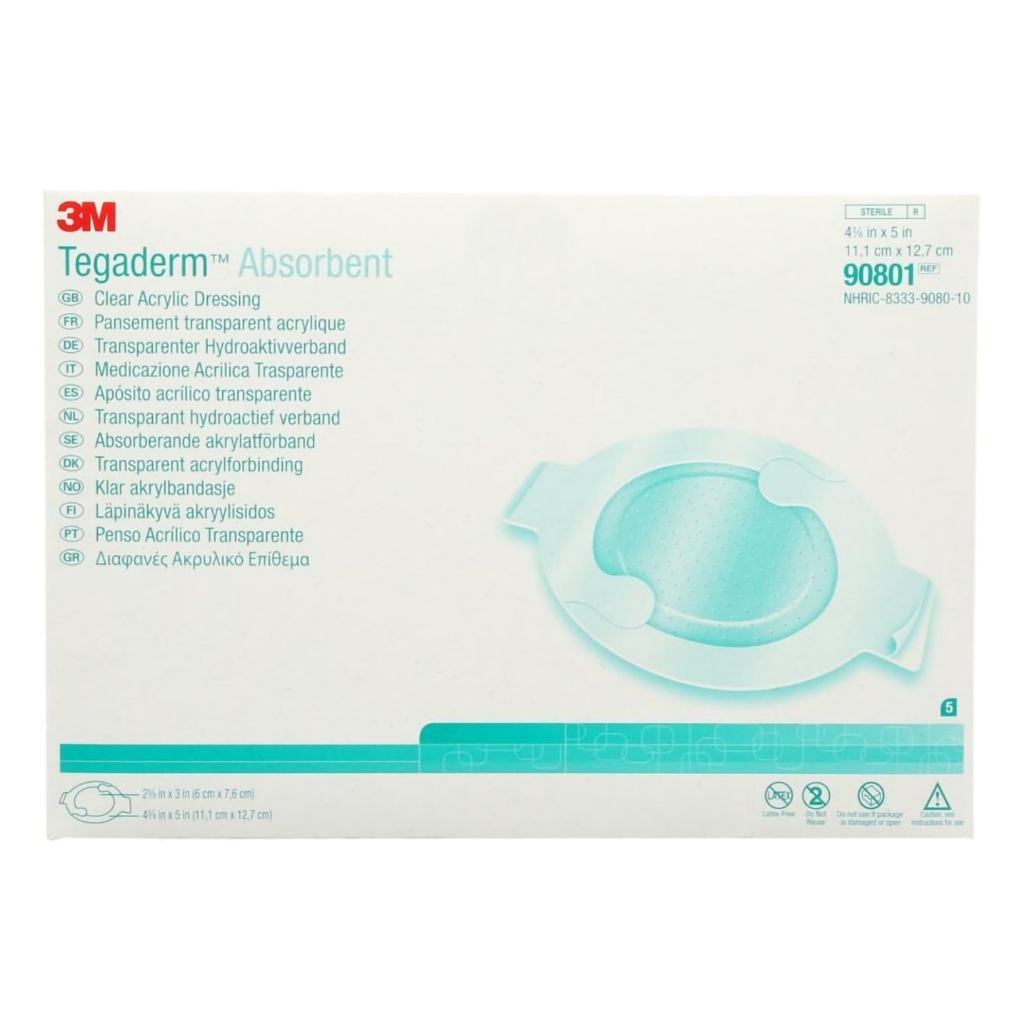 3M™ Tegaderm™ Absorbent Acrylic Transparent Film Dressing