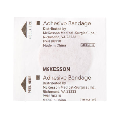 McKesson Round Tan Adhesive Spot Bandage, 1 Inch