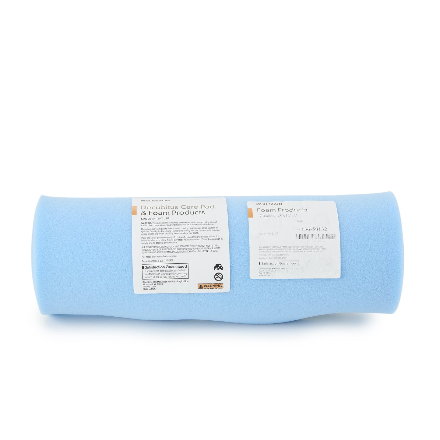 McKesson Seat Cushion, 18 W X 16 D X 3 H Inch