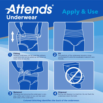Attends® Care Adult Absorbent Underwear, Heavy Absorbency