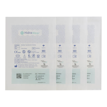 Super Absorbent Dressing HidraWear Without Adhesive 13.5 x 19 cm Rectangle