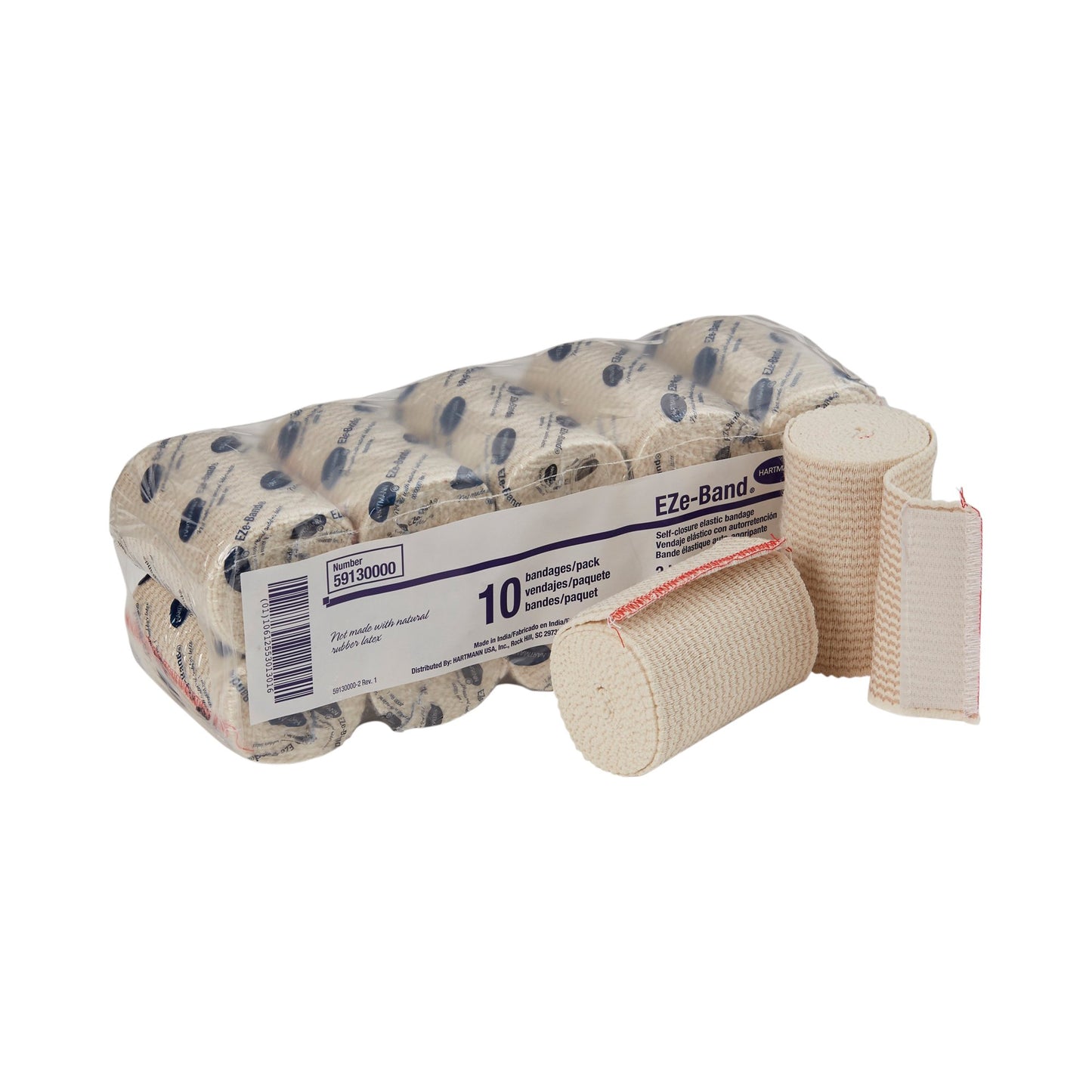 EZe-Band® LF Double Hook-and-Loop Closure Elastic Bandage, Tan