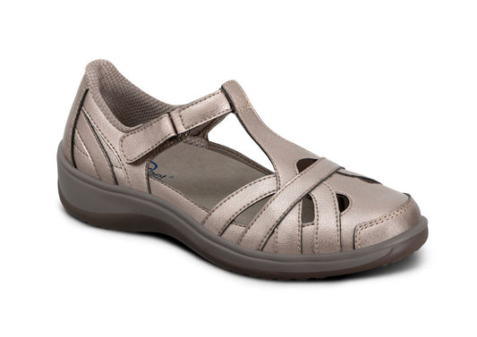 Juno Women's Casual Shoes, Pewter, angle view