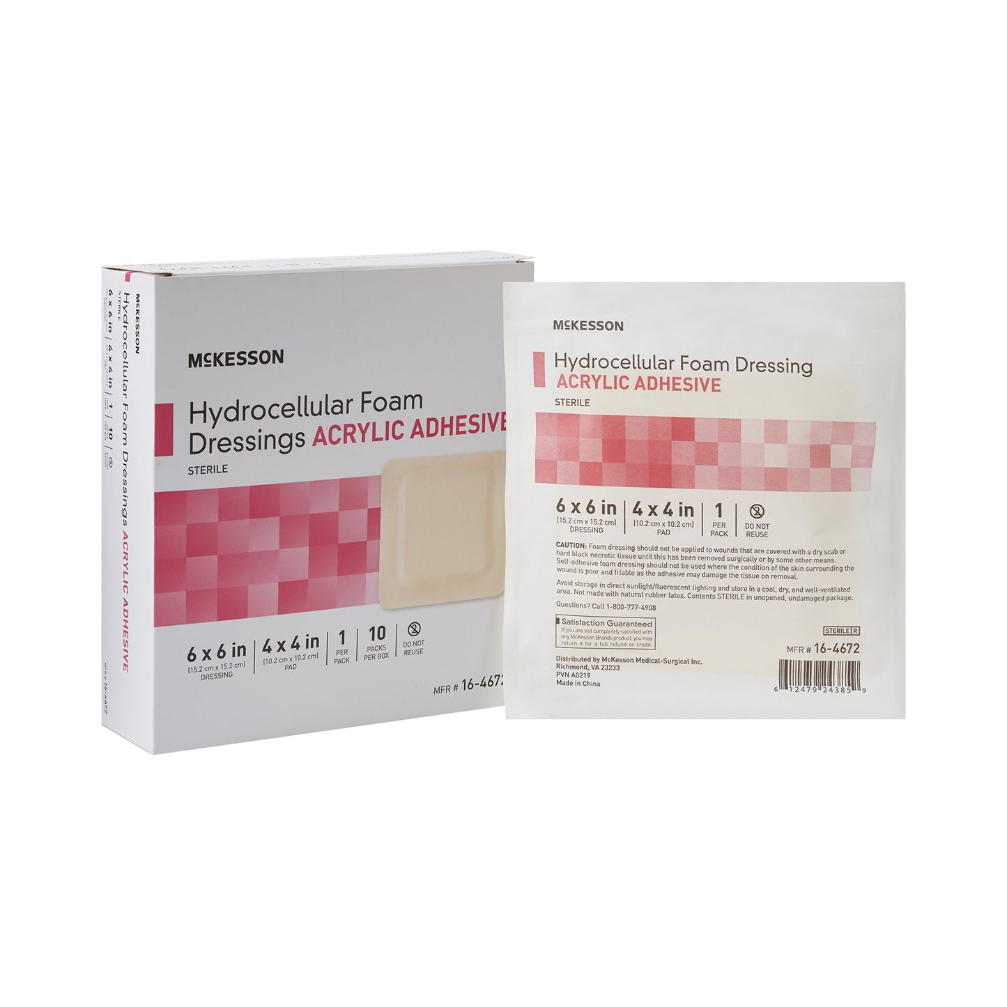 McKesson Acrylic Adhesive with Border Foam Dressing