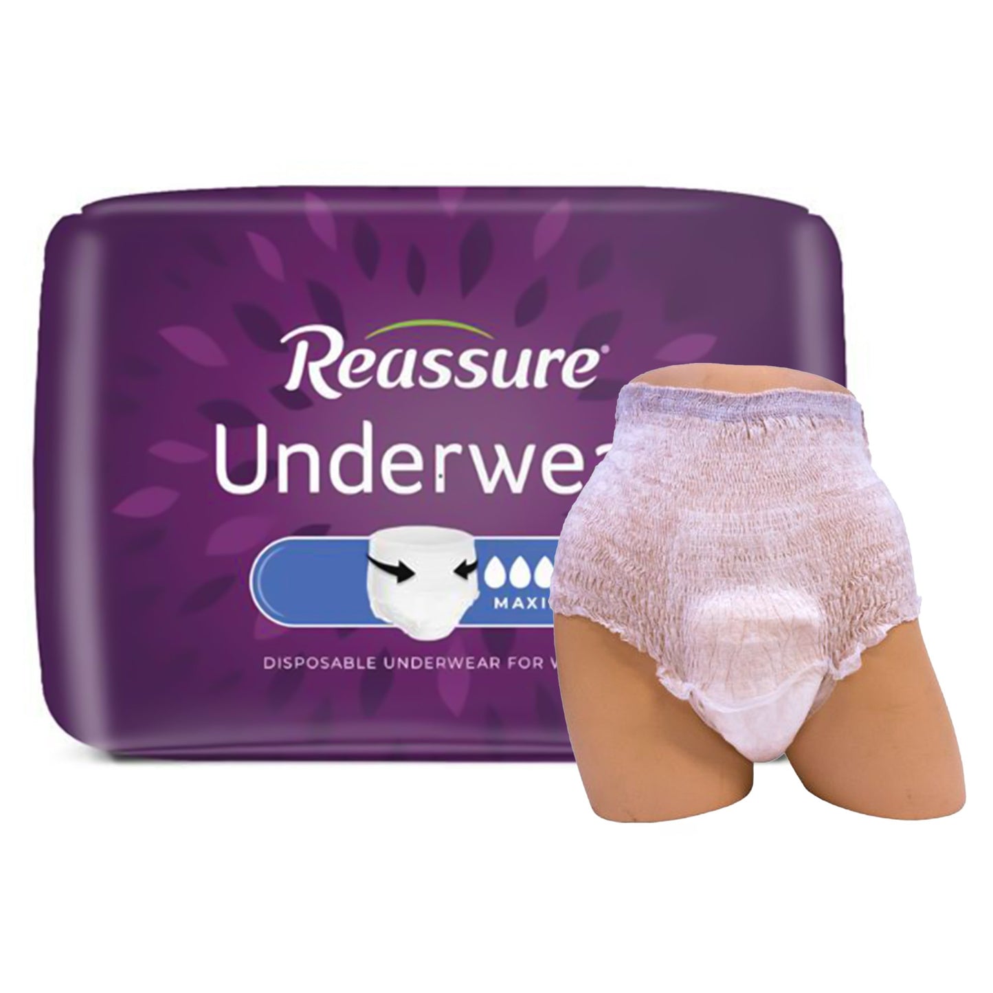 Reassure® Maximum Absorbent Underwear, Women – Heavy Absorbency