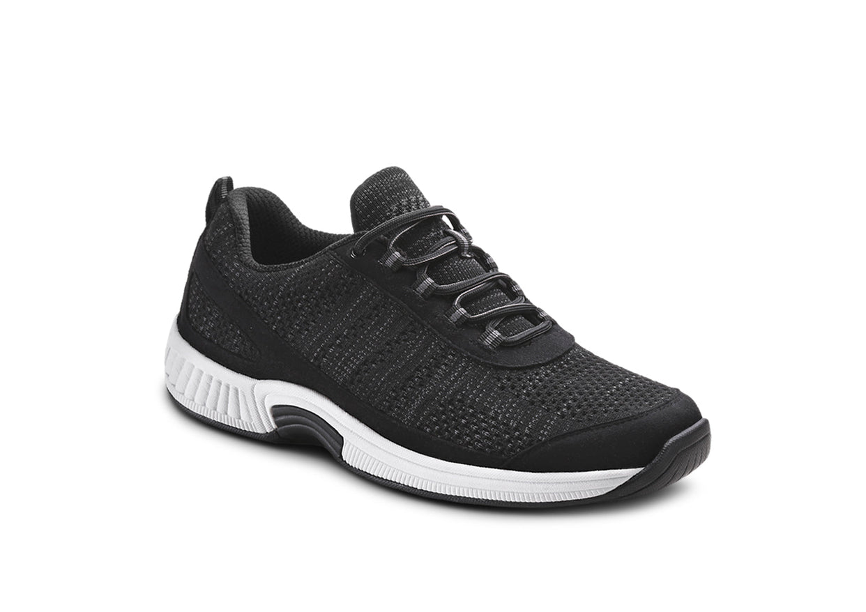 Lava Men's Athletic Shoes, Black, angle view