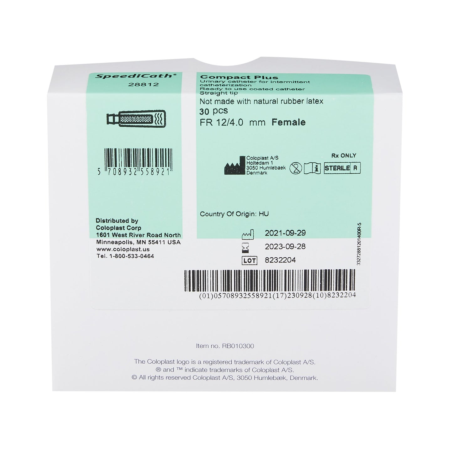 SpeediCath® Compact Plus Female Catheter, 12 Fr