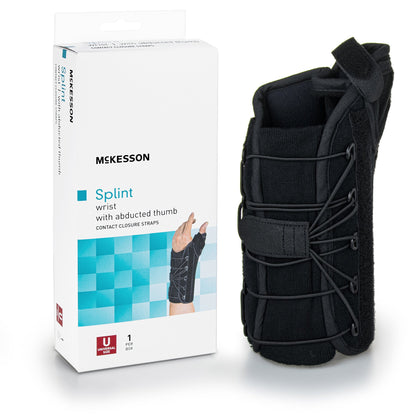 McKesson Left Wrist Splint with Abducted Thumb, Black
