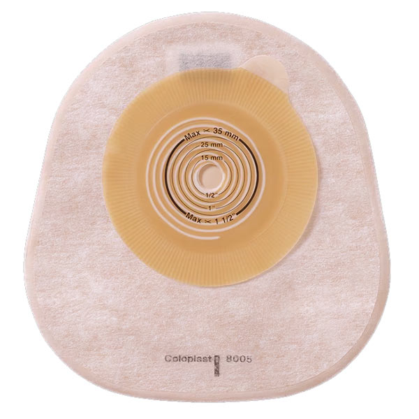 Assura ColoKids One-Piece Pediatric Closed-End Pouch Cut-to-Fit Flat 5/8" - 1-1/2" Transparent 30 Count