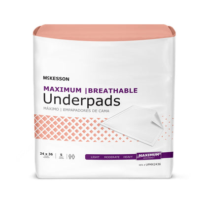 McKesson Ultimate Breathable Underpads, Maximum Protection