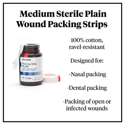 McKesson Packing Strip, 0.5 Inch x 5 Yard
