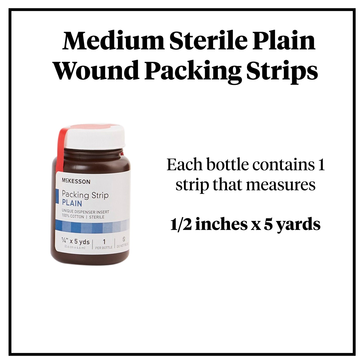 McKesson Packing Strip, 0.5 Inch x 5 Yard