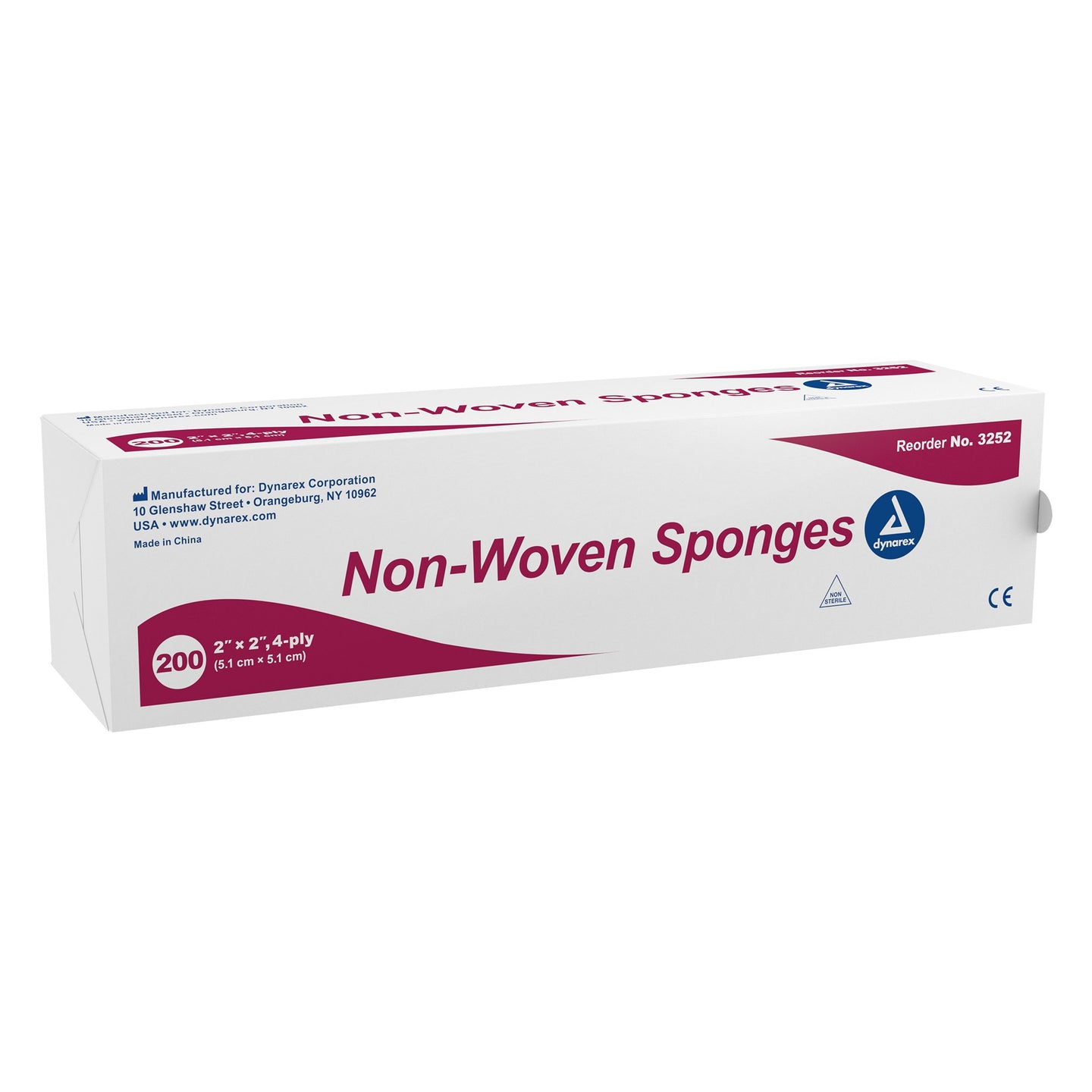 Dynarex® Nonwoven Sponge, 2 x 2 Inch