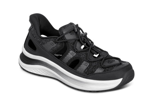 Venus Women's Hands-Free Sandals, Black, angle view