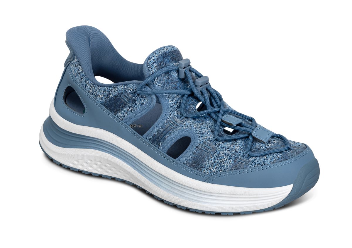 Venus Women's Hands-Free Sandals, Blue, angle view