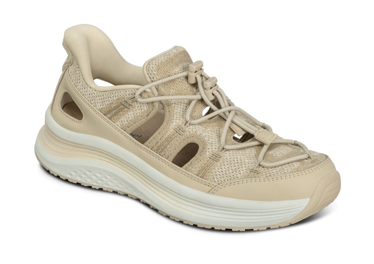 Venus Women's Hands-Free Sandals, Beige, angle view