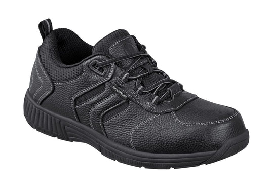 Pacific Palisades Men's Waterproof Athletic Shoes, Black, angle view