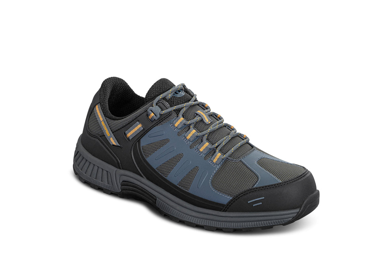 Avalon Men's Waterproof Hiking Boots, Gray, angle view