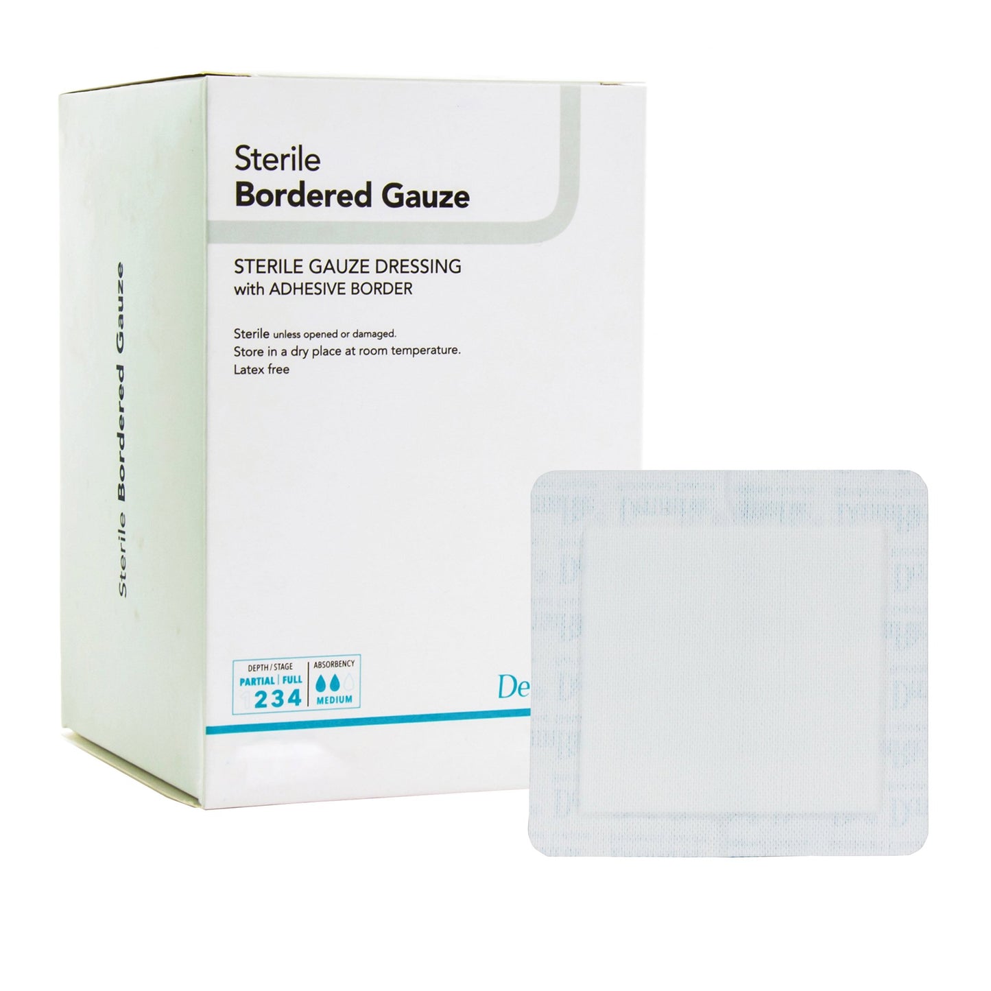 DermaRite® Gauze Adhesive Dressing, White