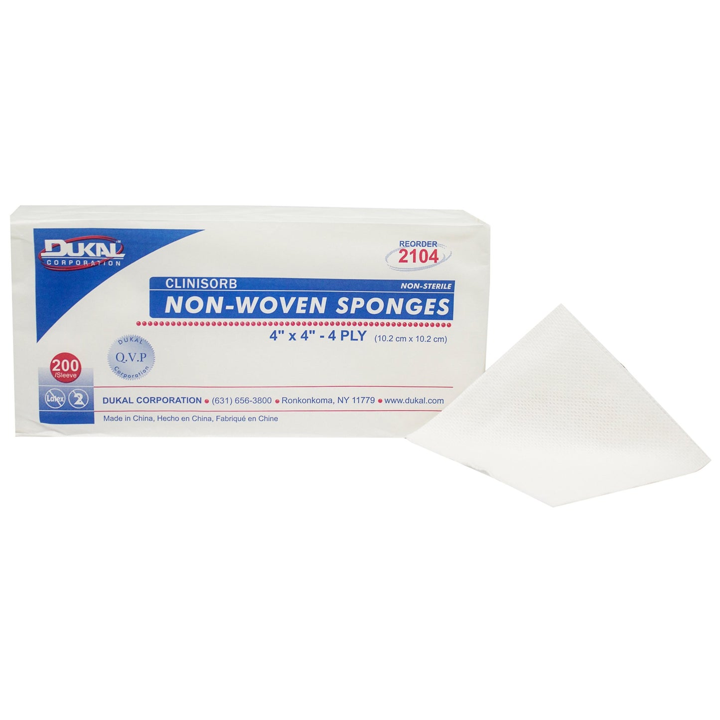 Clinisorb Nonwoven Sponge, 4 x 4 Inch
