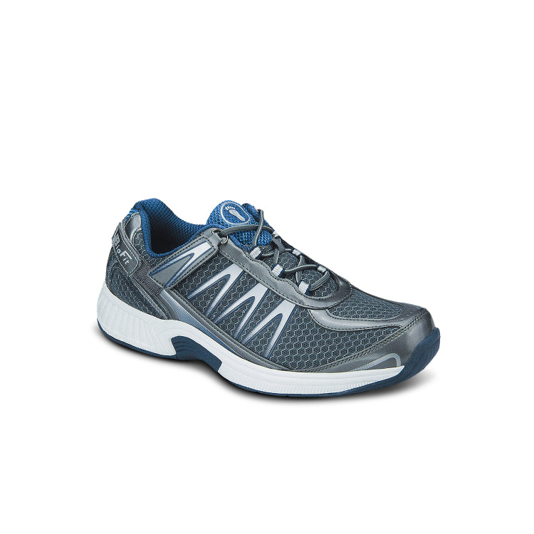 Sprint Men's Tie-Less Athletic Shoes, Gray, angle view