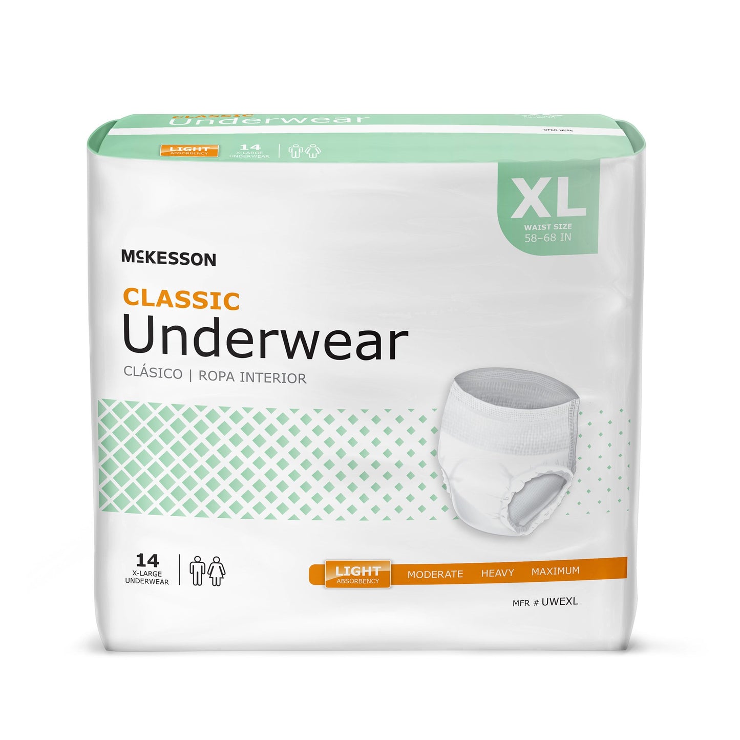 McKesson Classic Light Absorbency Incontinence Underwear