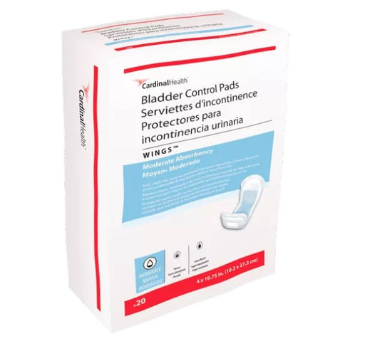 Bladder Control Pads, Wings, 4" x 10.75"