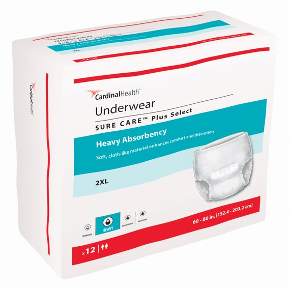 Underwear, Sure Care Plus Select, XX-Large, 60"-80"