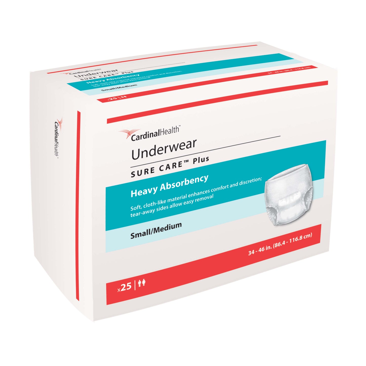 Underwear, Sure Care Plus, Small/Medium, 34" - 46" 20ct