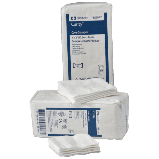 Curity Non-Woven Cover Sponge Non-Sterile 4" x 4" 4 Ply