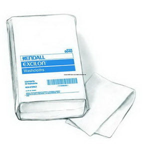 Kendall White Washcloth Pre-Moistened 10" x 13"