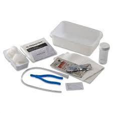 KENGUARD Dover Vinyl Open Urethral Catheter Tray 14 Fr with Drainage Bag