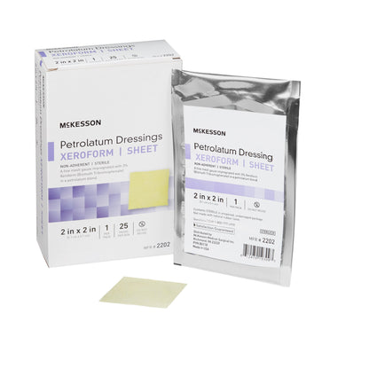 McKesson Xeroform Petrolatum Impregnated Dressings, 2 x 2 Inch