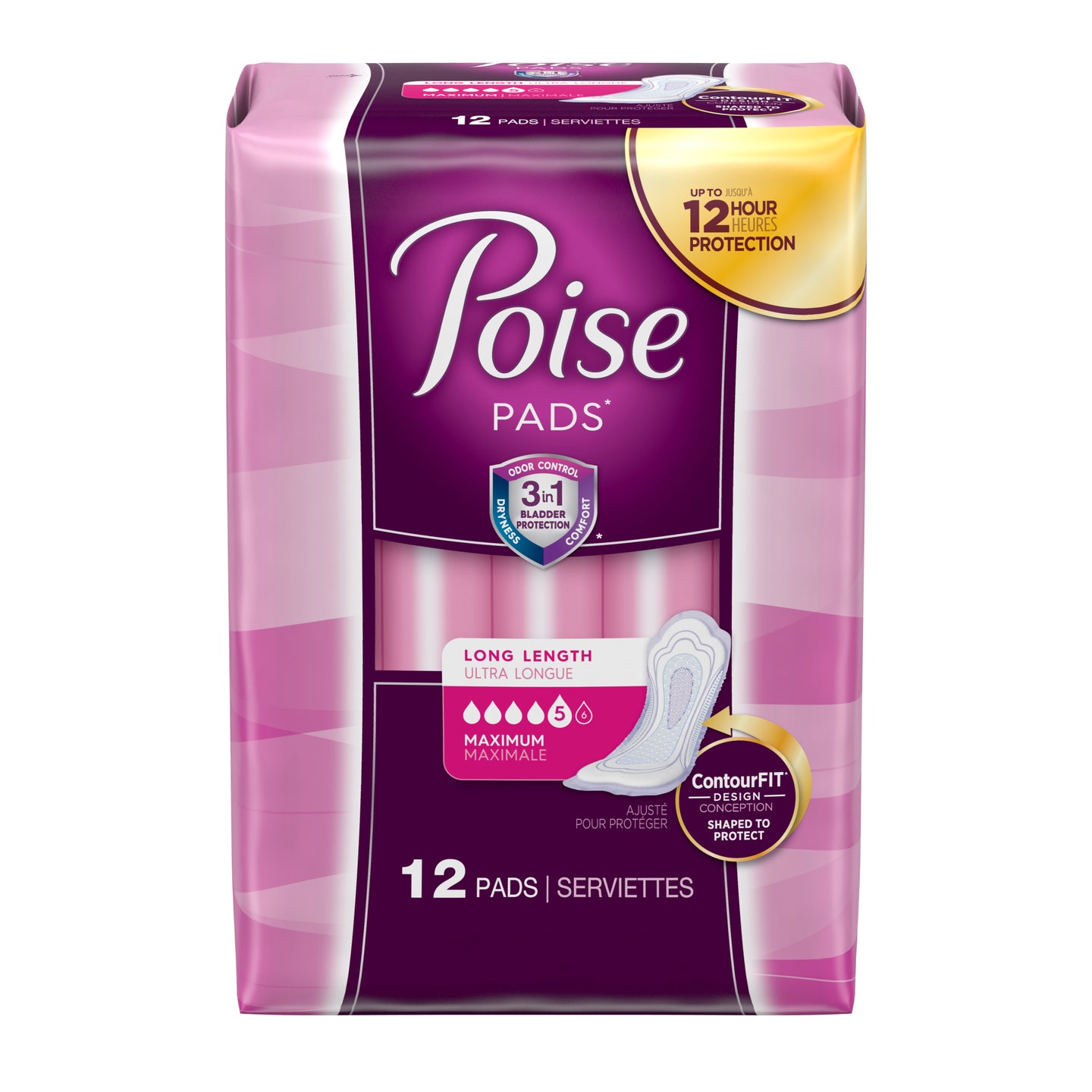Poise Maximum Protection Pad with Absorb-Loc Core 72 Count